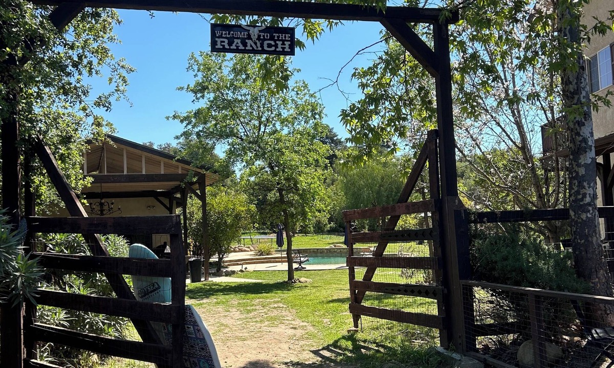 Mira Monte House | 1-bedroom 1 bath suite on farmhouse property next to water fountain