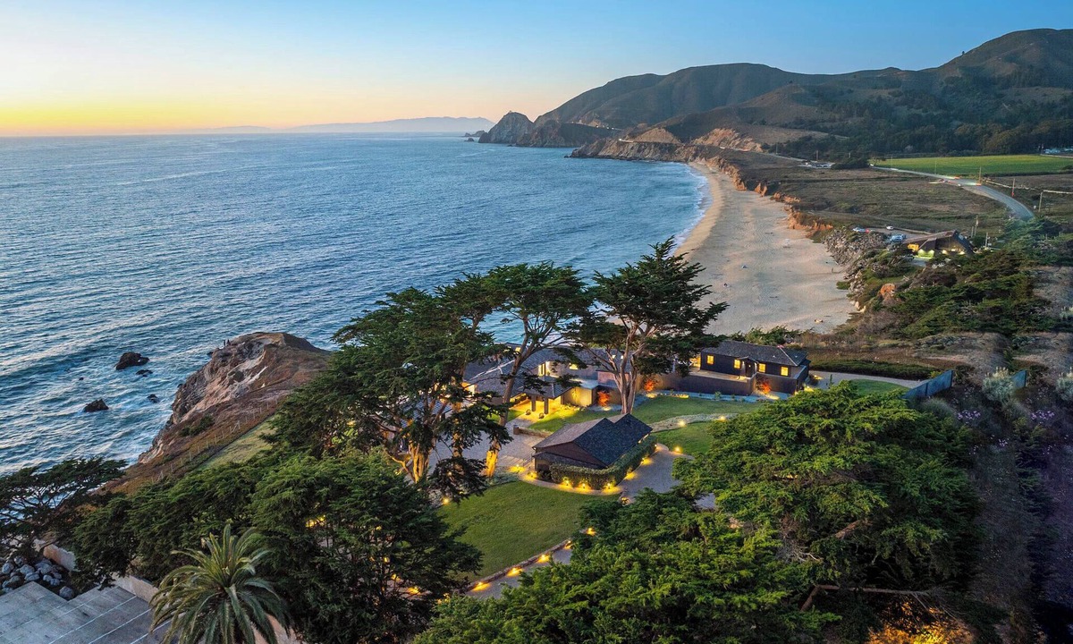 Montara House | Distinguished Oceanfront Point Estate with Iconic Beach + Mountain Vistas