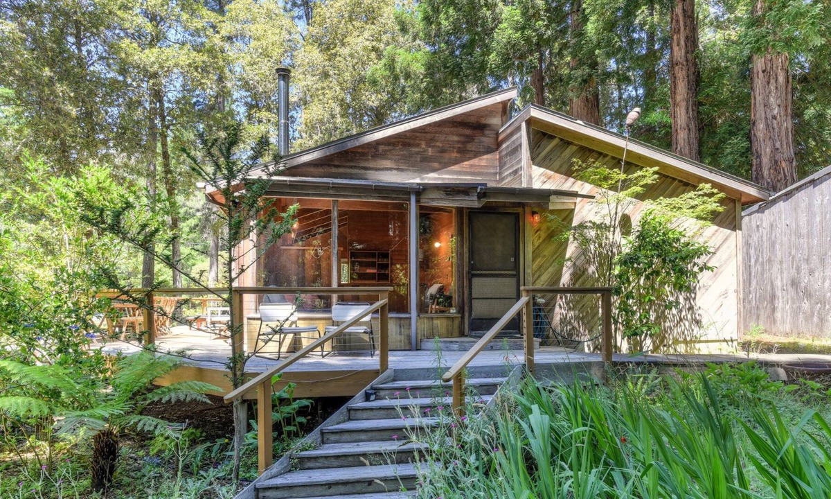 Gualala House | Forest Sea Cabin | Patio w/ Forest Views | Whale Watching