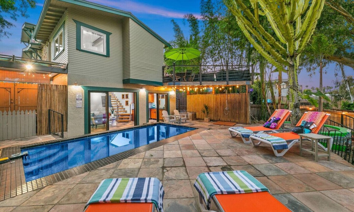 North Park House | Heated Pool, Fireplace, Tropical Backyard, SD Zoo, SD1