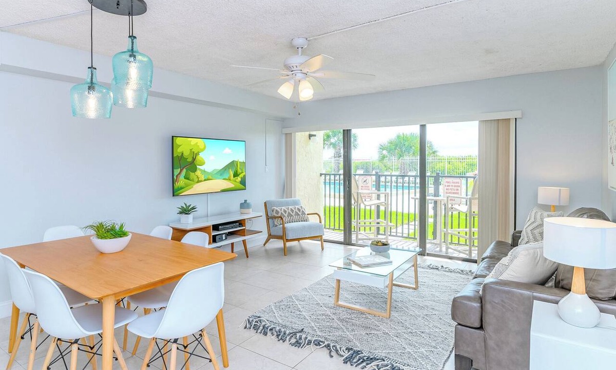 Avon By The Sea Condo | Oceanfront - Ground Floor - Steps to the Beach - Next to Cocoa Beach Pier