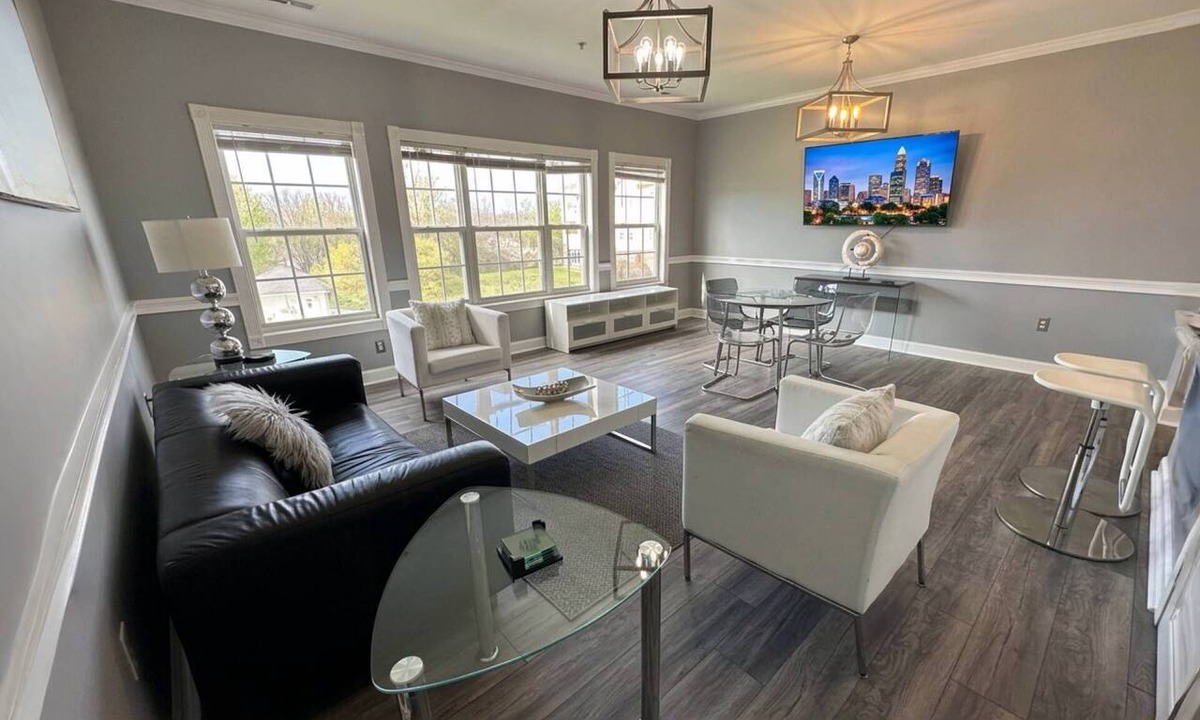 Charlotte Condo | Relaxing Now and Zen: Modern Condo, Near UNCC, PNC Pavilion, Pool, 5 Min to Dining, Shops, +15% off!