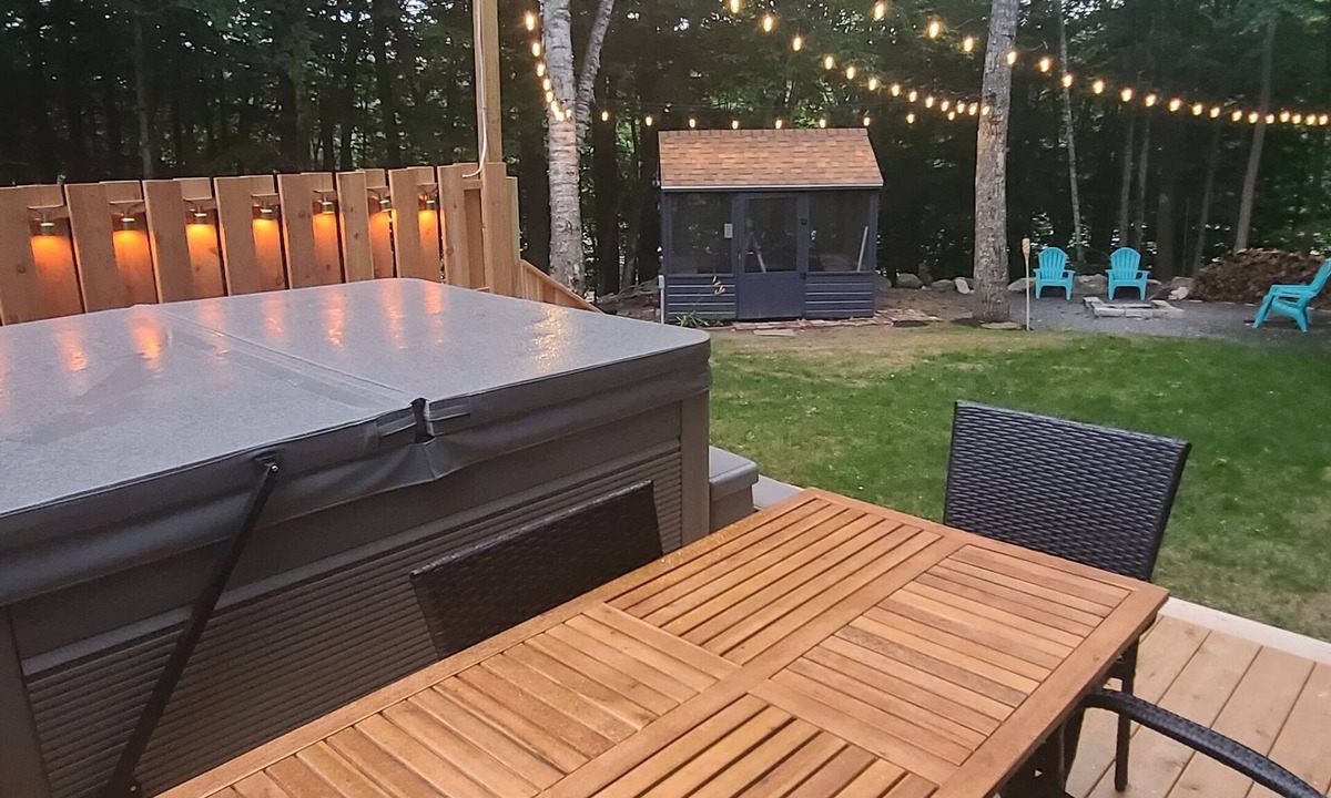 Shapleigh House | Secluded lakeside home with 2 private docks, hot tub, bball hoop, H2o activities