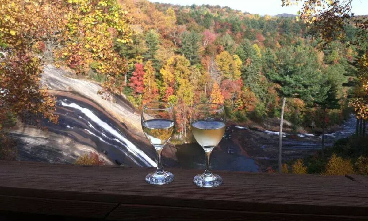 Lake Toxaway Condo | Stay directly above Toxaway Falls with breathtaking mountain views.