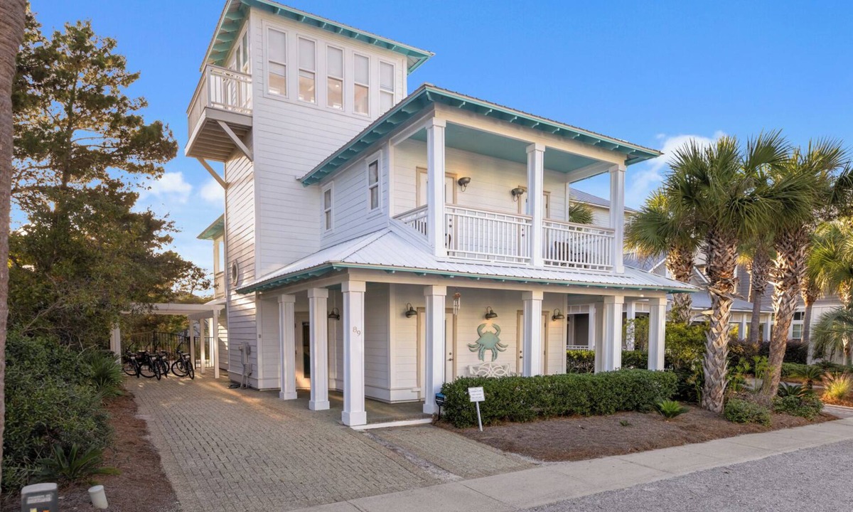 Seacrest Beach House | The Loopy Crab + Huge Private Pool, Patios & Bikes