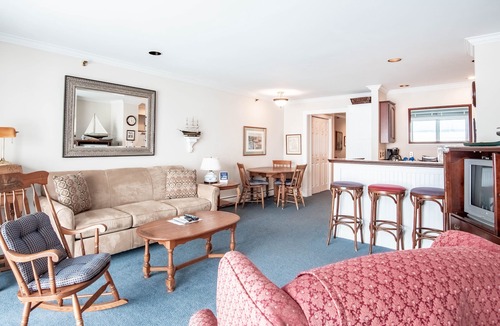 Boyne City Condo | 110 Water Street | 1BR Beachfront Condo | Lake Charlevoix