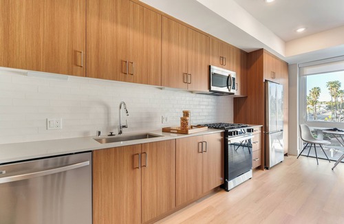Civic Core Apartment | Chic Interiors + Rooftop Amenities | Pool, Spa, Fitness | Little Italy | Ancora