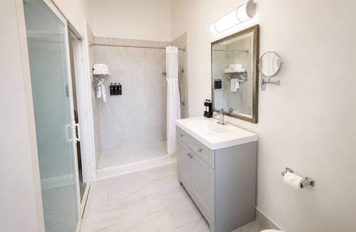Little Italy Hotel | Deluxe 2 Queens: Pillow-Top Beds + Sitting Area | Rooftop Pool Access