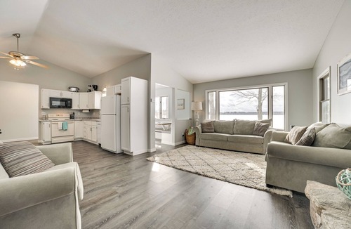Cadillac House | Dock & Views: Lake Mitchell Home in Cadillac!