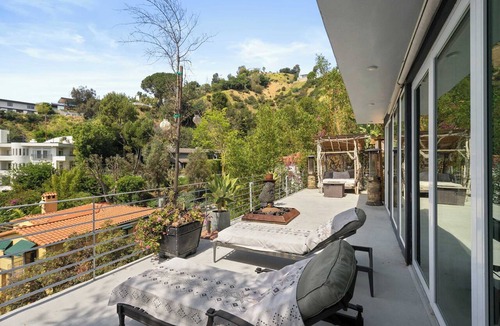 Hollywood Hills West House | LA Hillside Home | Decks & Fire Feature | C&C