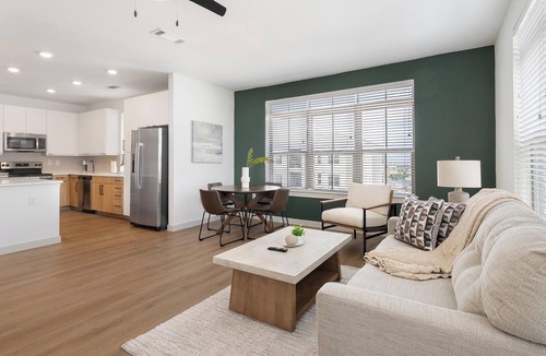 Celina Apartment | Landing | Stylish 2BD, Courtyard, Gym
