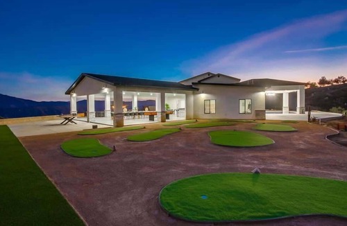El Cajon House | Luxury Resort Home with Pool, Pickleball Court & Golf Simulator