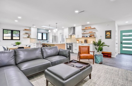 St. Augustine South House | Renovated home with private pool, patio, outdoor fireplace, & grill
