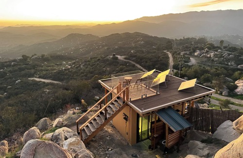 Fallbrook Cabin | The New Way cabin: off-grid tiny cabin with ocean and mountain views.