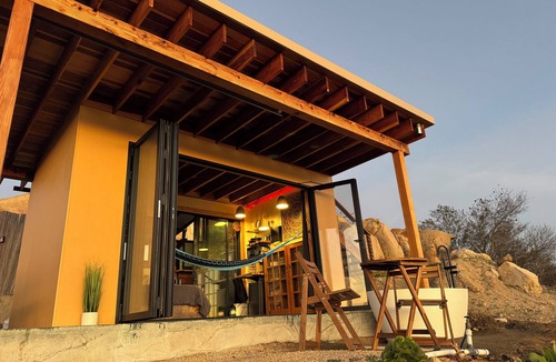 Fallbrook Cabin | The New Way cabin: off-grid tiny cabin with ocean and mountain views.