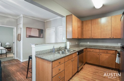 West Campus Apartment | West Campus Accommodations Pool and King Bedrooms
