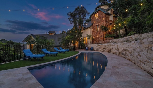 4 Bedroom Westlake Castle | Stone Tower, Skyline Views, Heated Pool