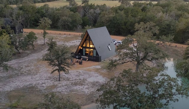 A quiet A-frame escape in the Texas countryside, made for slowing down.