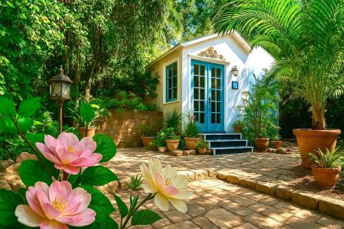 Enchanting Private Hollywood Hills Guest House with Tranquil Tree-Top Views, Magical Outdoor Living Room and Patio and Zen Garden, In LA's Most Desirable, Central, Serene Area and Only 2 Minutes from Hollywood Boulevard