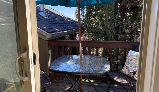 Hillside Loft- Spacious Studio, 100+mbps Wifi, Gas Fireplace, AC, Balcony