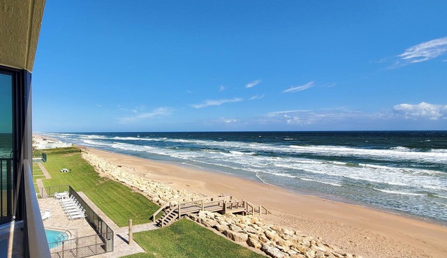 Ocean front condo on no drive beach at Chadham by the Sea