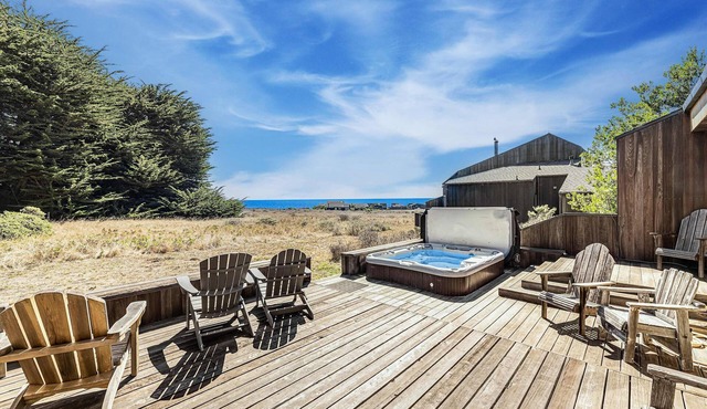 Seaside compound with two private hot tubs & ocean views
