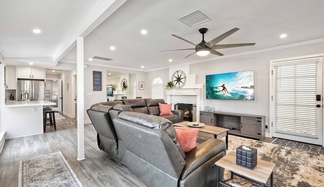 Steps to Beach! 2BR Dog-Friendly Home w/Fire Pit, BBQ & Gated Entry